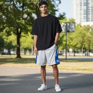 Vintage UK Basketball Shorts Mens XL Kentucky Retro Wildcats Mesh White & Blue